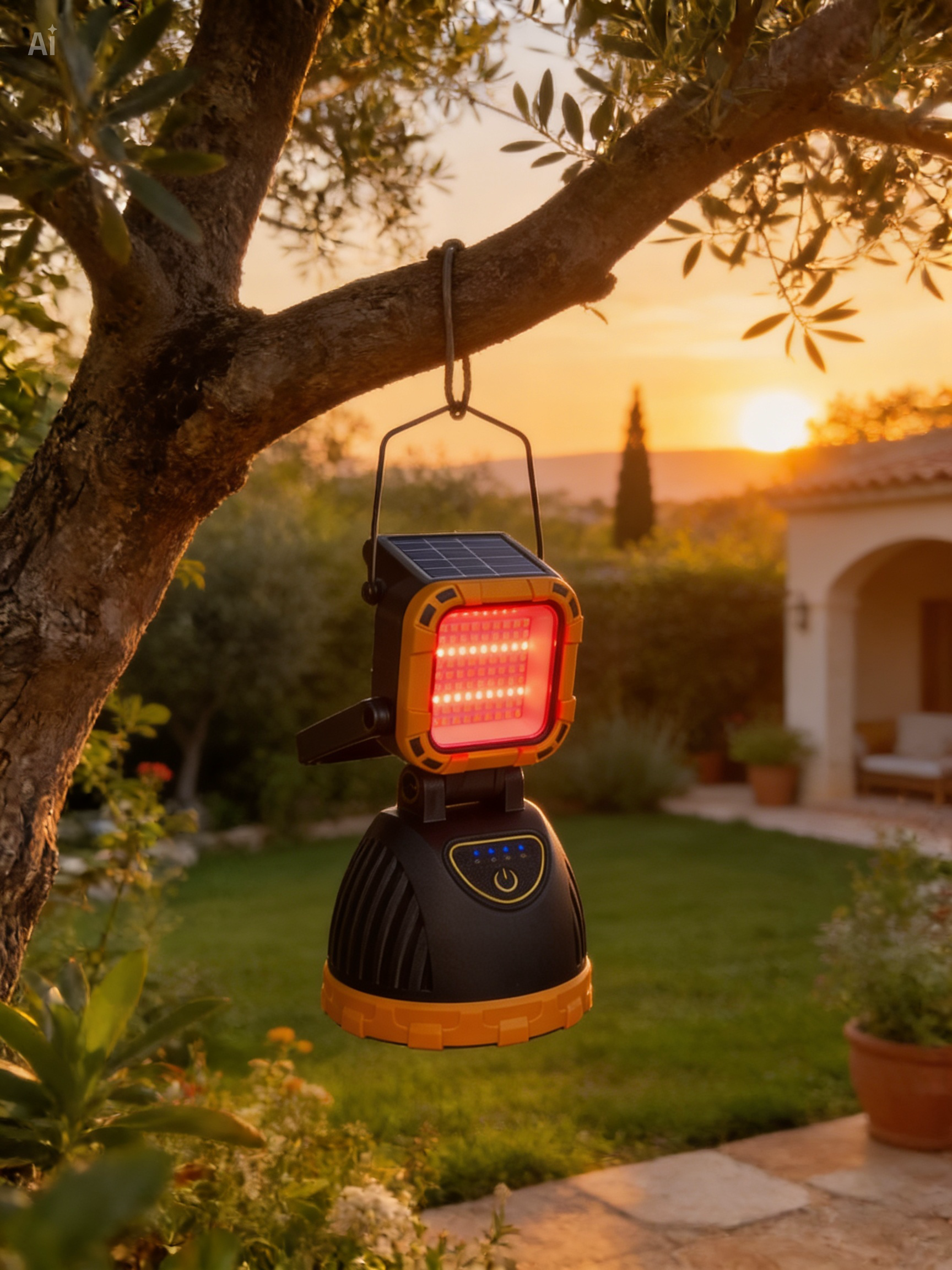 Linterna Para Camping Carga Solar Y Usb