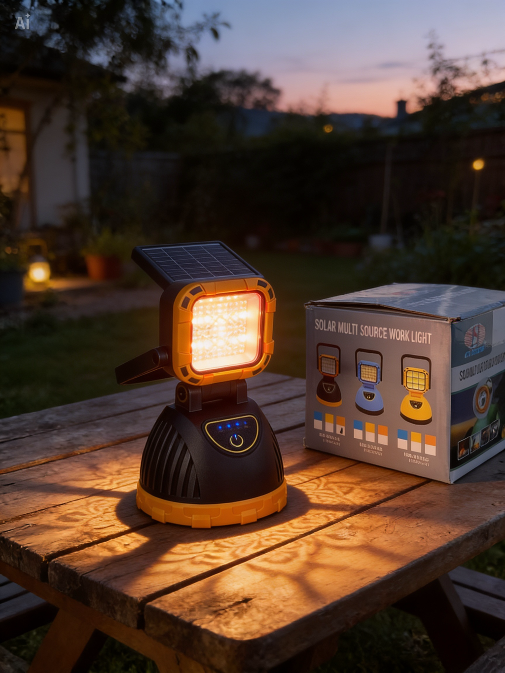 Linterna Para Camping Carga Solar Y Usb