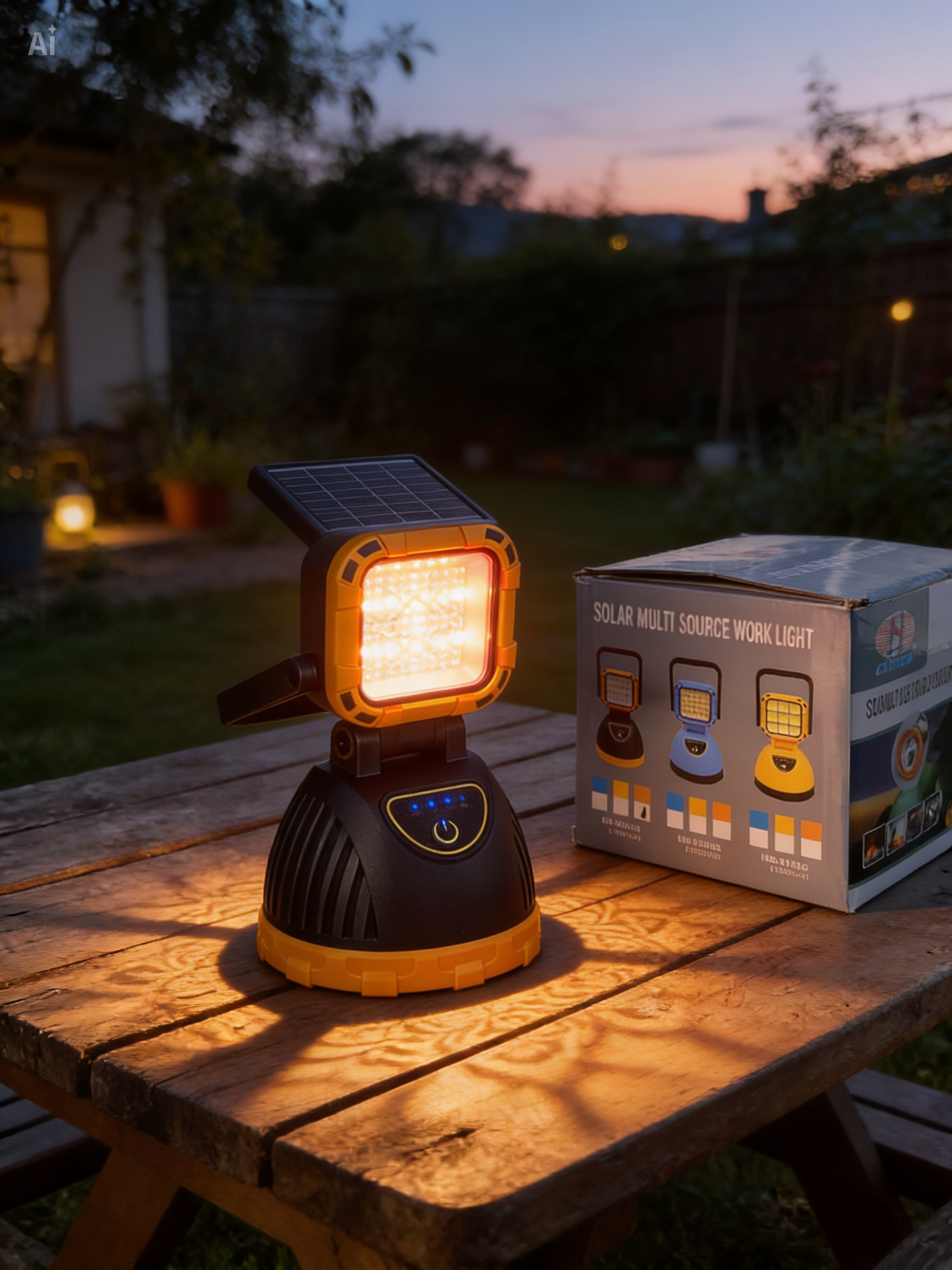 Linterna Para Camping Carga Solar Y Usb